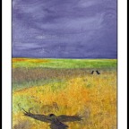 Yellow field with Raven